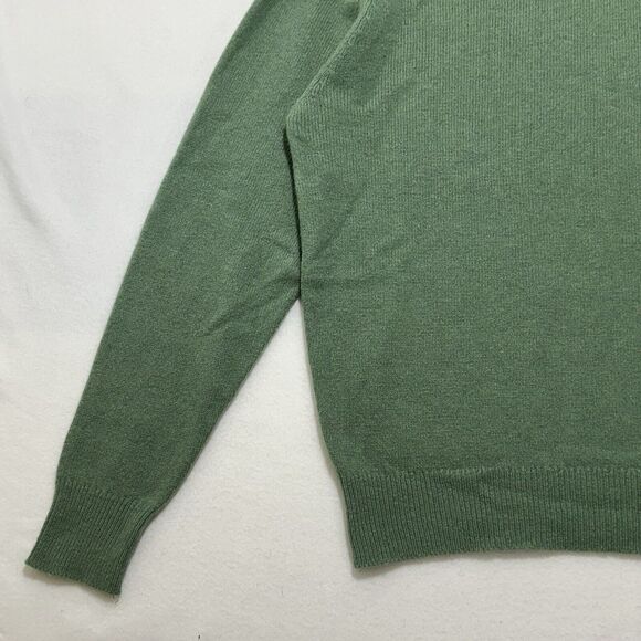 Romanes & Paterson Women's 38 Green Mockneck Lambswool Angora Blend Sweater - Picture 7 of 12